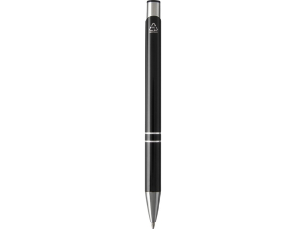 Шариковая ручка Moneta из переработанного алюминия - сплошной черный