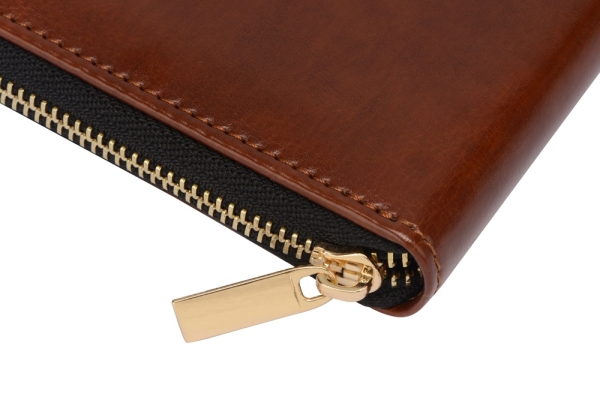 Бизнес-блокнот на молнии А5 «Fabrizio», 80 листов,  коричневый