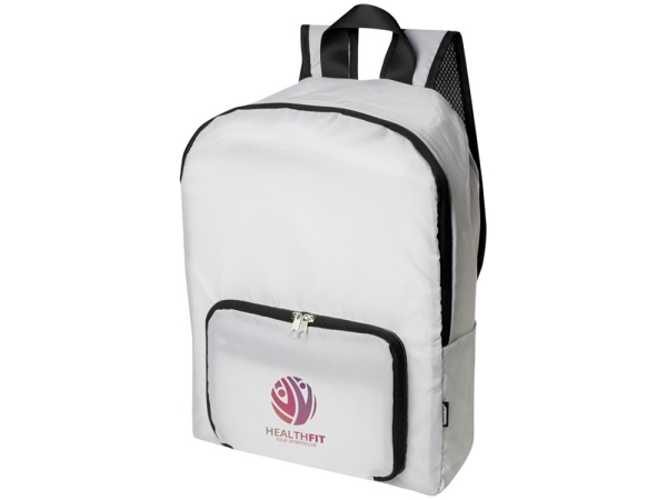 Складной рюкзак EcoFold объемом 15 л из переработанного ПЭТ-пластика - Белый