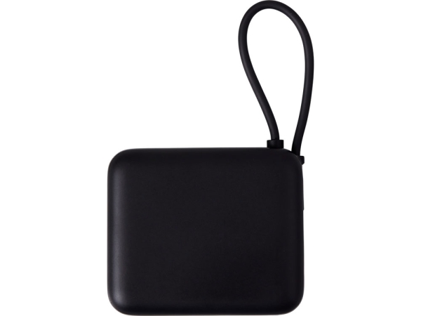 Внешний аккумулятор со встроенным кабелем «Liri», QC/PD, 10000 мАч, черный