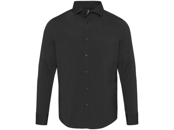 Carnelian мужская рубашка из поплина - сплошной черный