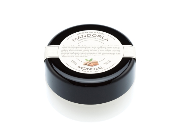 Бритвенный набор Mondial: станок MACH3, помазок, крем для бритья Mandorla, цвет черный