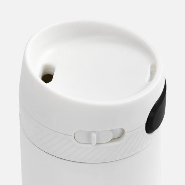 Термостакан X1 с цветной кнопкой, белый с черным