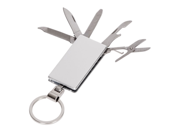 Мультитул-брелок 5-в-1 «Badge», серебристый