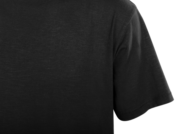 Футболка из джерси с протяжками «Portofino» унисекс, черный