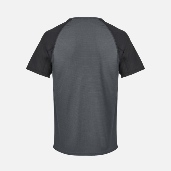 Футболка спортивная унисекс Vortex, черная с темно-серым