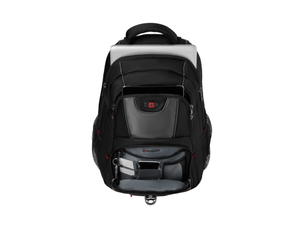 Рюкзак Pillar WENGER 16'', черный/серый, полиэстер, 38 x 25 x 48 см, 25 л