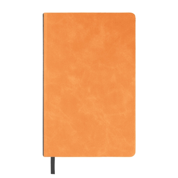 Ежедневник недатированный Muse, зеленый, А5, с декоративной коричневой полосой, блок в линейку