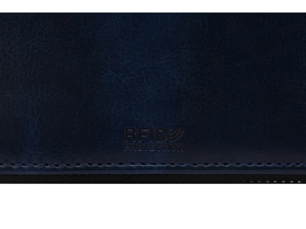 Бизнес-блокнот на молнии А5 «Fabrizio», 80 листов, темно-синий