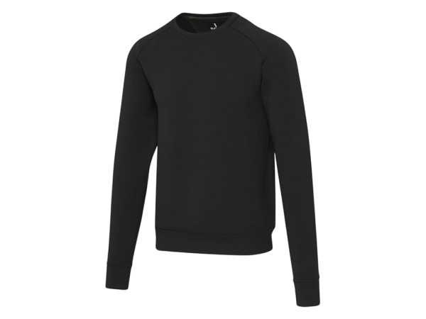 Yukon унисекс интерлок спортивный свитер с круглым вырезом - Сплошной черный