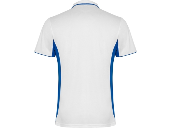 Рубашка поло "Montmelo" мужская с длинным рукавом, белый/королевский синий