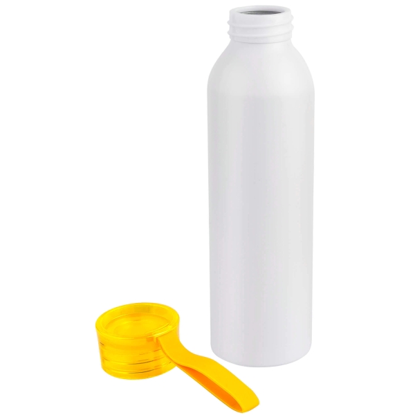 Бутылка для воды VIKING WHITE 650мл. Белая с желтой крышкой 6143.04