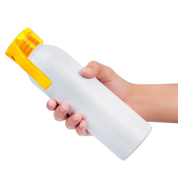 Бутылка для воды VIKING WHITE 650мл. Белая с желтой крышкой 6143.04