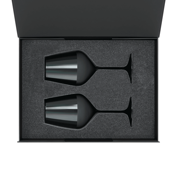 Подарочный набор 2 бокала для вина Эмеральд (Emerald) в черной коробке