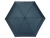 Зонт складной женский TORBER, механика, 5 сложений, синий, каркас алюминий, эпонж, пластиковая ручка, диаметр 91 см