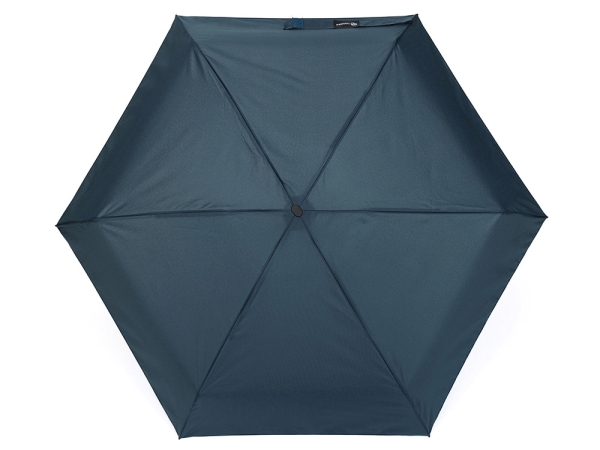 Зонт складной женский TORBER, механика, 5 сложений, синий, каркас алюминий, эпонж, пластиковая ручка, диаметр 91 см