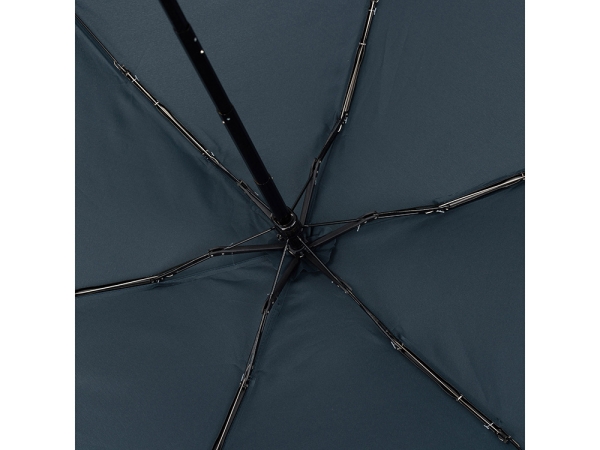 Зонт складной женский TORBER, механика, 5 сложений, синий, каркас алюминий, эпонж, пластиковая ручка, диаметр 91 см
