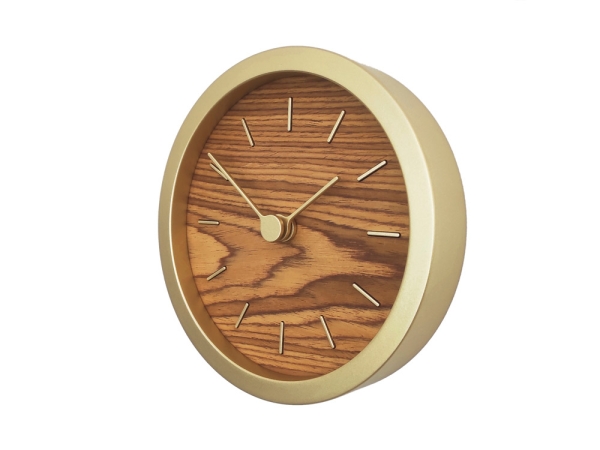 Часы настенные "Gracie" XS, натуральные с золотистым