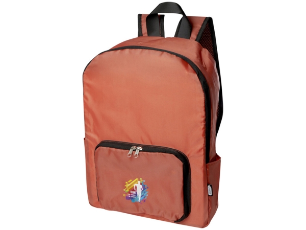 Складной рюкзак EcoFold объемом 15 л из переработанного ПЭТ-пластика - Brick