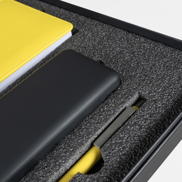 Набор подарочный ZAP 20: ежедневник, ручка и power bank в коробке  с ложементом