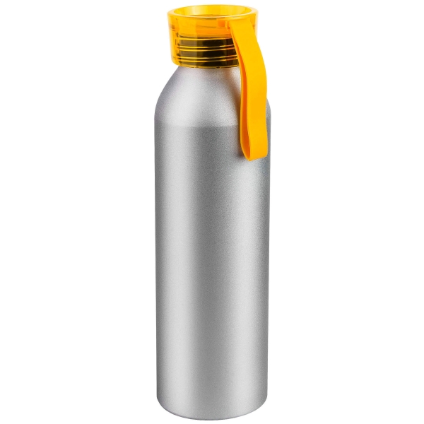 Бутылка для воды VIKING SILVER 650мл. Серебристая с желтой крышкой 6141.04