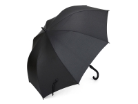 Зонт трость мужской TORBER, полуавтомат, черный, каркас файбергласс, эпонж, пластиковая ручка, диаметр 120 см