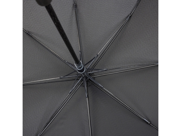 Зонт трость мужской TORBER, полуавтомат, черный, каркас файбергласс, эпонж, пластиковая ручка, диаметр 120 см