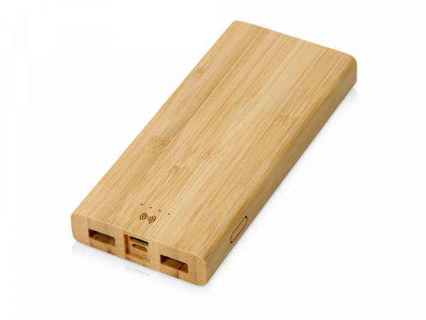Внешний беспроводной аккумулятор из бамбука "Bamboo Air", 10000 mAh