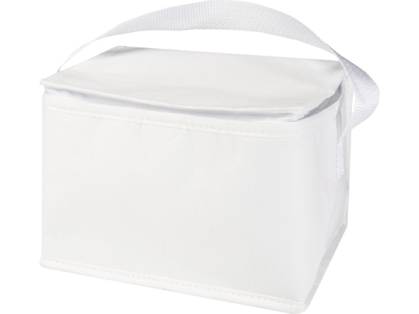 Spectrum нетканая сумка-холодильник, 4 л, на 6 банок, из переработанных материалов, белый