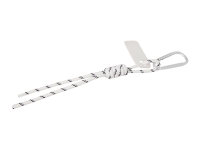 Брелок-веревочка на карабине, черно-белый Брелок-веревочка на карабине, черно-белый