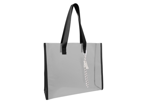 Брелок-веревочка на карабине, черно-белый