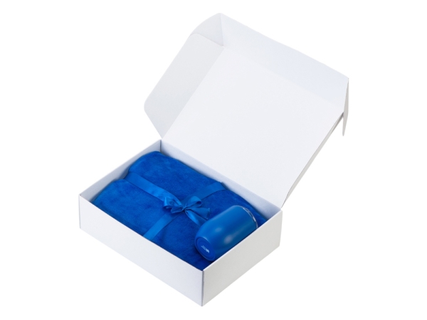 Подарочный набор «Dreamy hygge» 2.0 с пледом и термокружкой, синий