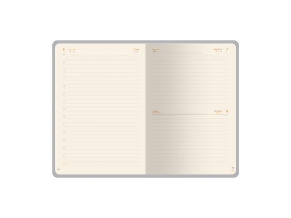 Ежедневник А5 датированный "Boston" 2026, коричневый с салатовым обрезом