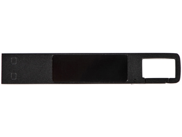 USB 2.0- флешка на 32 Гб c подсветкой логотипа «Hook LED», темно-серый, красная подсветка