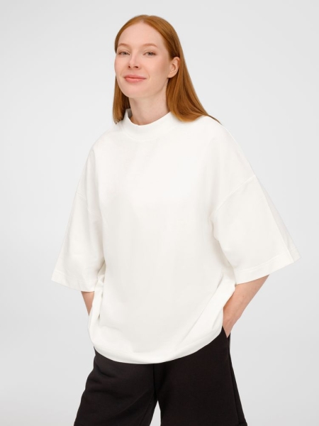 Футболка оверсайз унисекс T9, молочно-белая