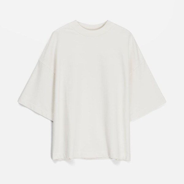 Футболка оверсайз унисекс T9, молочно-белая