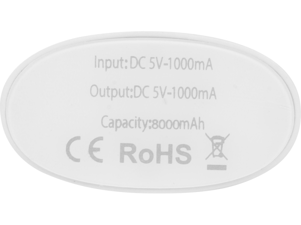 Портативное зарядное устройство "Спайк", 8000 mAh, красный