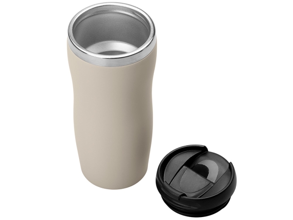 Термокружка "Mony Steel" 350 мл, soft touch, бежевый