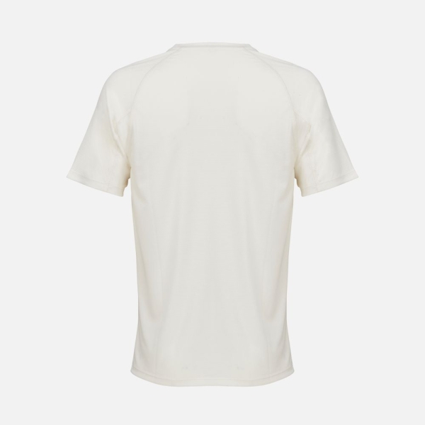 Футболка спортивная унисекс Vortex, молочно-белая