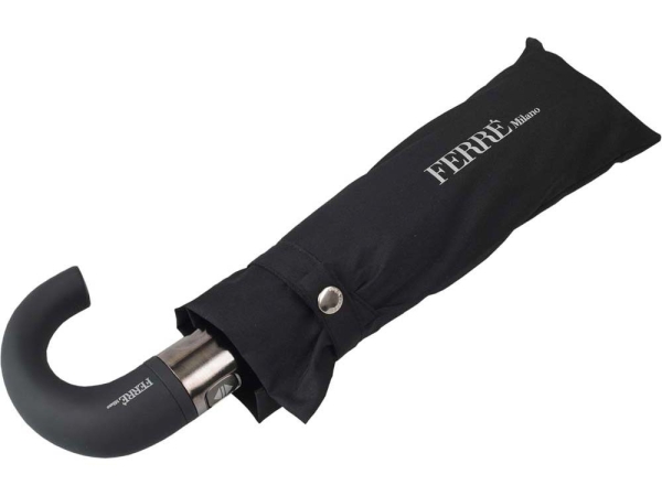 Зонт складной автоматический Ferre, черный (Ou)