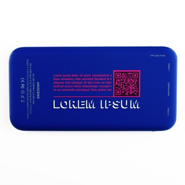 Aккумулятор Uniscend All Day Type-C 10000 мAч, синий