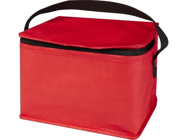 Spectrum нетканая сумка-холодильник, 4 л, на 6 банок, из переработанных материалов, красный
