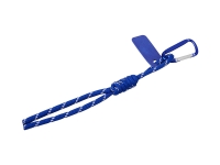 Брелок-веревочка на карабине, синий Брелок-веревочка на карабине, синий