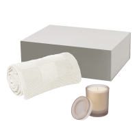 Подарочный набор Mizu, Cella (свеча, плед) Подарочный набор Mizu, Cella (свеча, плед)