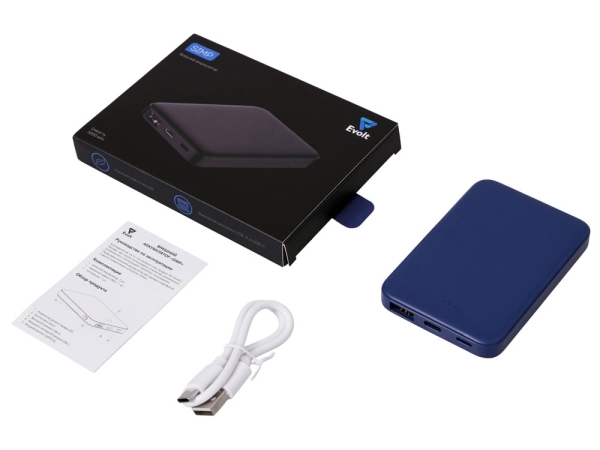 Внешний аккумулятор «Simp», 5000 мАч, темно-синий