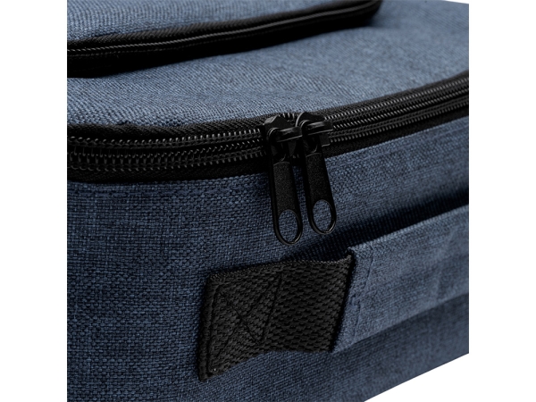 Сумка-холодильник из переработанного полиэстера Сотэк (SOTEK), меланжевый синий