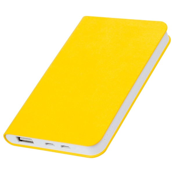 Универсальный аккумулятор "Softi" (5000mAh),белый, 7,5х12,1х1,1см, искусственная кожа, пластик