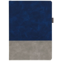 Ежедневник Horizon, недатированный, серый с синим