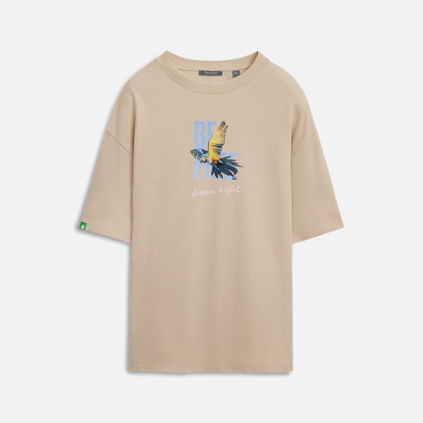 Футболка унисекс премиум AURA, 100% хлопок 200гр. бежевый, размер XL/2XL