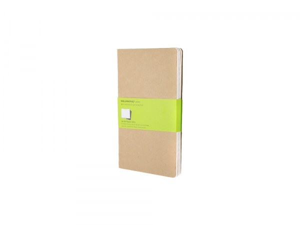 Записная книжка Moleskine Cahier (нелинованный, 3 шт.), Large (13х21см), бежевый